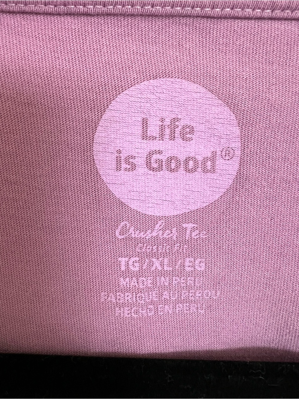 Ladies Life is Good Purple Hammock Palm Tree Crusher T-Shirt SX XL X Large - Picture 4 of 5